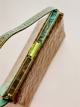Load image into Gallery viewer, Vintage brown faux crocodile leather handbag
