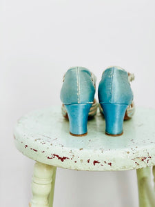 vintage pastel blue 1920s heels 