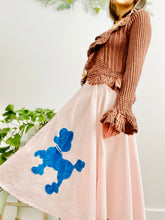 Load image into Gallery viewer, Vintage 1950s Pink Novelty Cotton Skirt with Poodle
