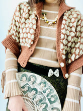 Load image into Gallery viewer, Vintage 1930s Brown Dotted Sweater Vintage Cardigan
