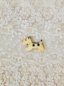 vintage 1920s celluloid scottie terrier dog brooch 