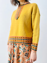Load image into Gallery viewer, Vintage 1970s mustard color sweater
