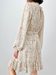 Vintage speckled dot print dress
