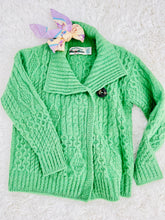 Load image into Gallery viewer, Vintage forest green wool sweater jacket
