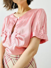 Load image into Gallery viewer, Vintage candy pink satin top

