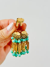Load image into Gallery viewer, Vintage Turquoise Blue Cluster Earrings
