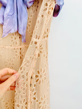 Load image into Gallery viewer, Vintage 1930s peachy pink eyelet dress set with bow
