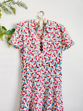 Load image into Gallery viewer, 1930s Berry Print Novelty Print Dress w Celluloid Buttons
