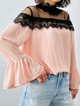 Load image into Gallery viewer, Dreamy pink tulle lace blouse
