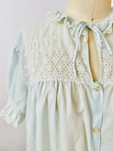 Load image into Gallery viewer, Vintage 1960s pastel blue eyelet lace lingerie dress
