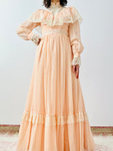 Load image into Gallery viewer, Vintage 1970s pastel Gunne style dress
