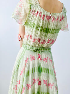 Vintage pastel floral dress