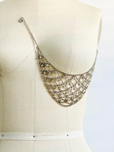 Vintage Art Deco rhinestone choker style necklace