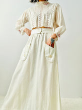 Load image into Gallery viewer, 1910s Edwardian cotton skirt with pockets
