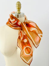 Load image into Gallery viewer, Vintage 1960s Mod style circles print scarf
