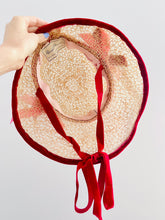 Load image into Gallery viewer, Vintage 1930s french velvet sun hat
