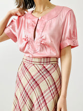 Load image into Gallery viewer, Vintage candy pink satin top
